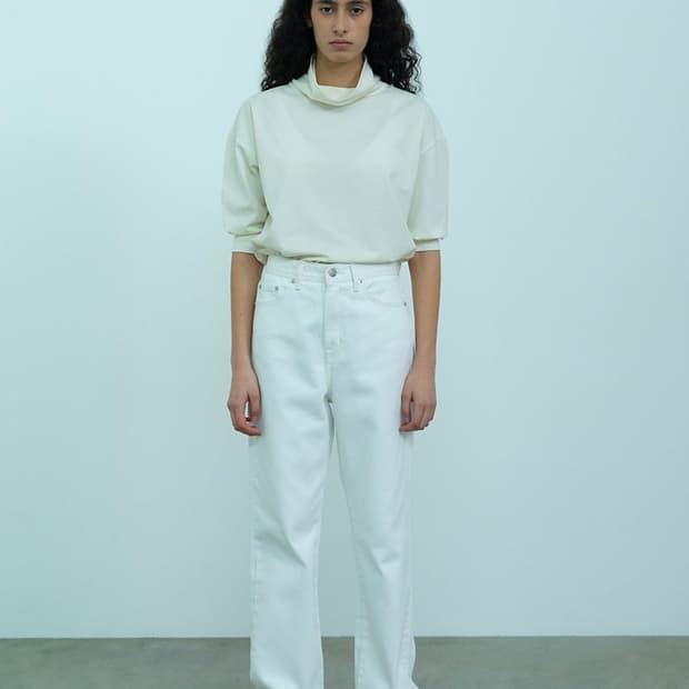 Lfm  straight jeans white