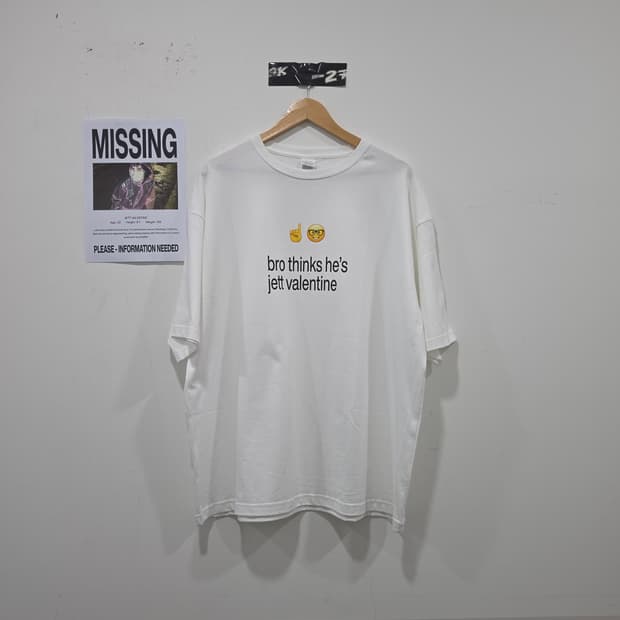 JETT VALENTINE 너드 이모지밈 반팔 XL