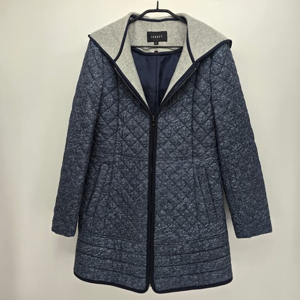 프렌치 퀼팅 롱 코트