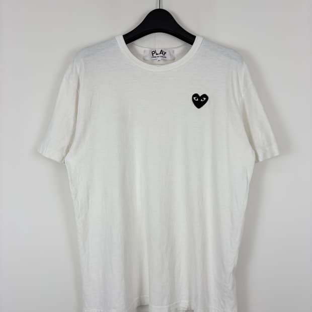 a171) 꼼데가르송 플레이 블랙와펜 반팔티셔츠