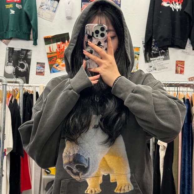 Suade 스웨이드 huh 곰 후드티