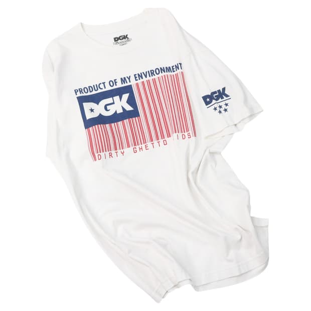 DGK 디지케이 성조기 바코드 그래픽 반팔 티셔츠 (L)
