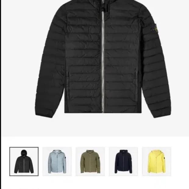 스톤아일랜드 경량패딩 m 은장