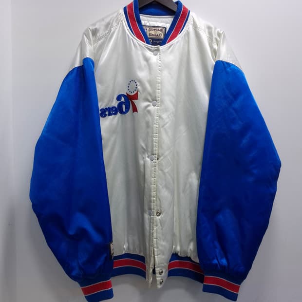 NBA 필라델피아 세븐티식서스 하드우드 클래식 사틴 바시티 자켓 L