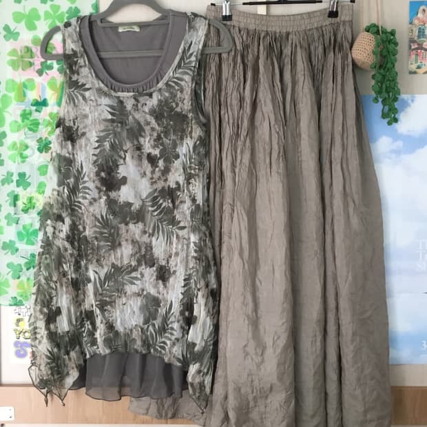 모리 모리걸 레이어드 코디 세트  4pcs 빈티지