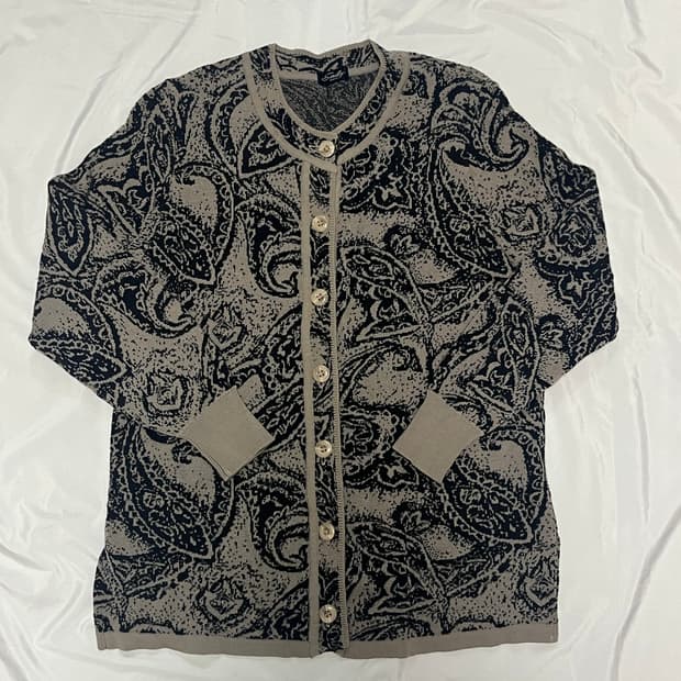 빈티지 페이즐리 가디건