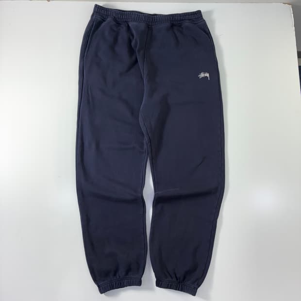 Stussy 스투시 네이비 오버다이드 스웻 자수 팬츠