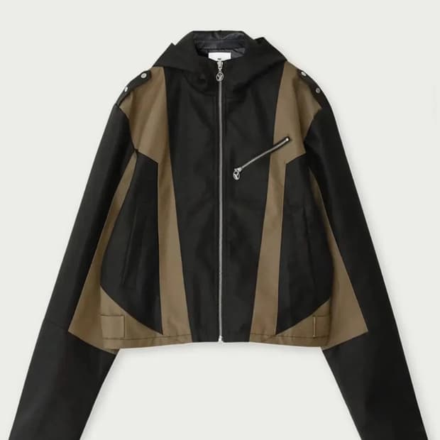 yuse 유즈 레더 후드자켓