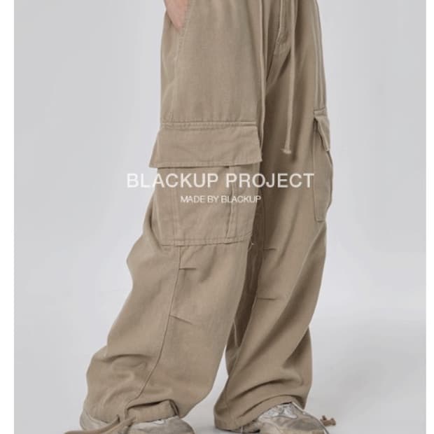 블랙업 코튼 카고팬츠 