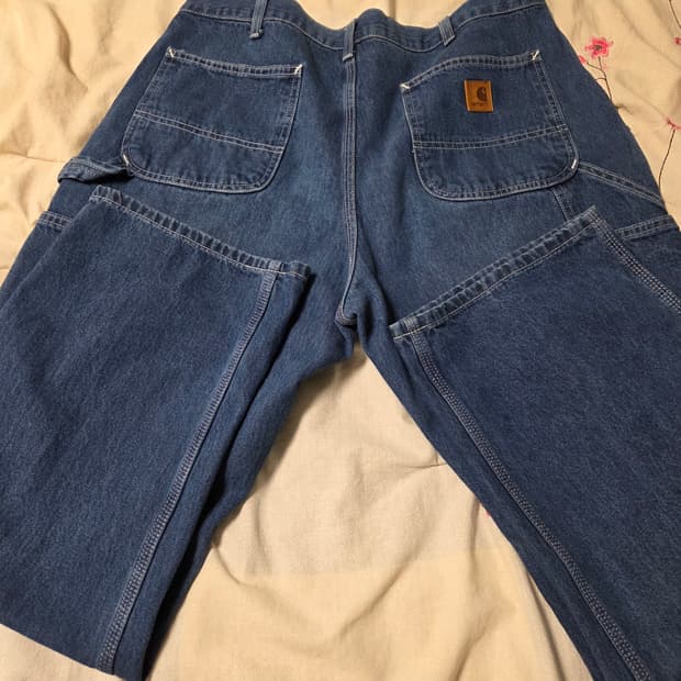 칼하트 B13 DST 싱글니 카펜터 데님 팬츠 덩가리핏 36×30