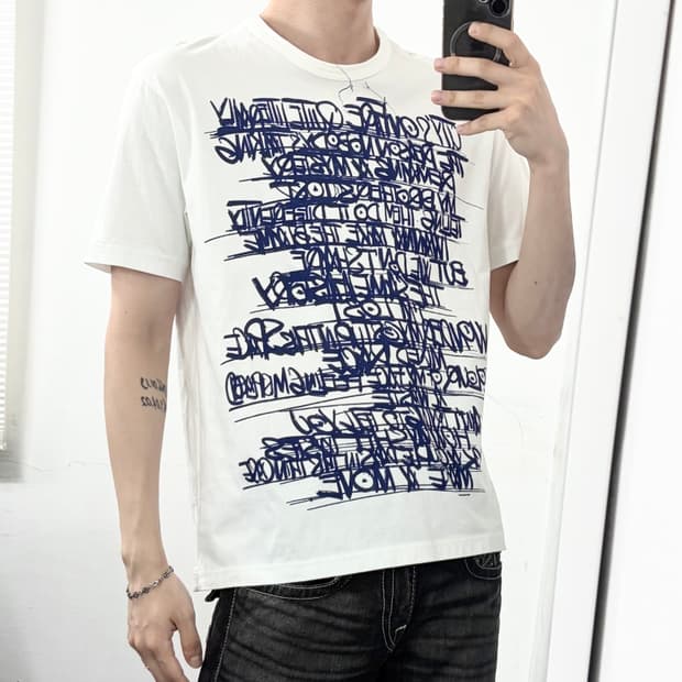 꼼데가르송 준야 와타나베 멀티로고 반팔 티셔츠