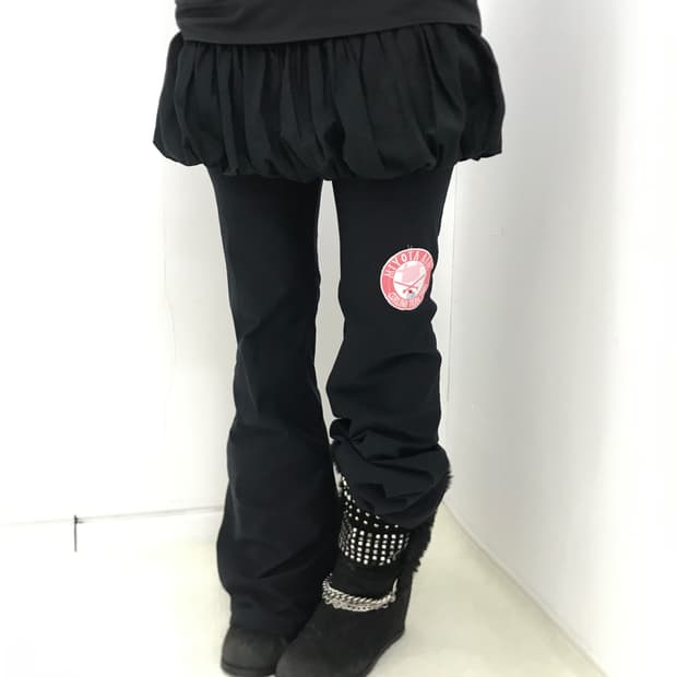 Asics navy patch&logo bootscut leggings