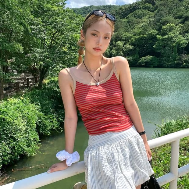 YOUNGOH 영오 스트라이프 나시