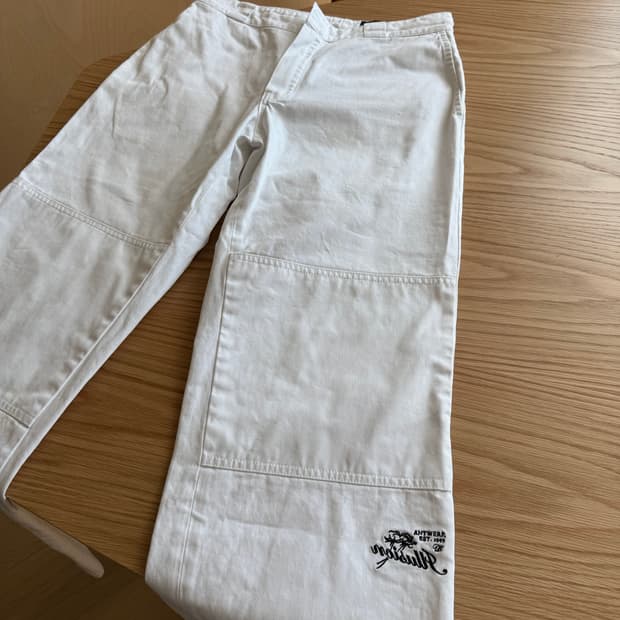 라프시몬스 19-20 AW 앤트워프 화이트 팬츠
