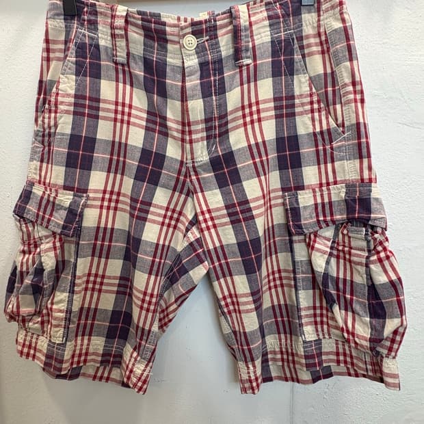 폴로 진스 랄프로렌 체크 카고 반바지