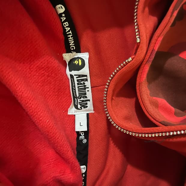 베이프 더블 샤크 후드 적계