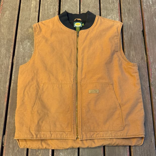 빈티지 양털 워크 베스트 브라운