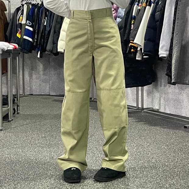 디키즈 더블니 베이지 워크 팬츠 B3652