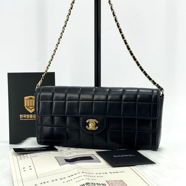 [감정완료] 샤넬 초코바 바게트 체인 숄더백 블랙