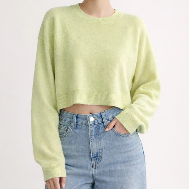 앤아더스토리즈 반크롭 기장 니트