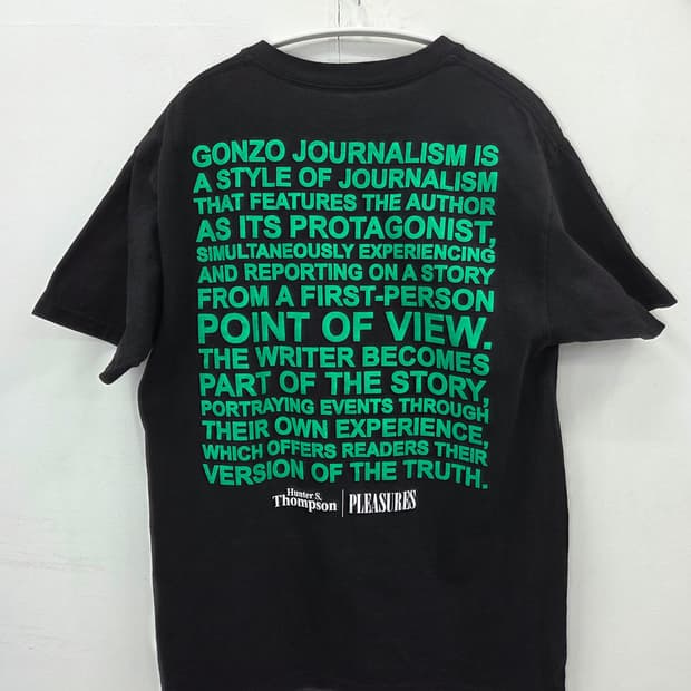 M 플레져스 PLEASURES 헌터S 톰슨 곤조 저널리즘 반팔