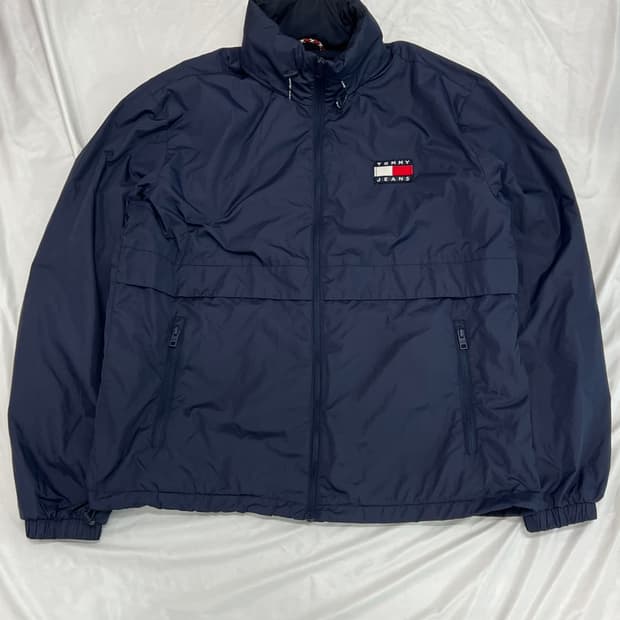 (L) 타미진스 패치로고 나일론 요크 자켓 네이비