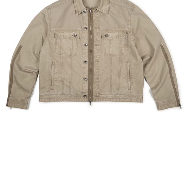 Etce DYED 3 ZIP TRUCKER (BEIGE)