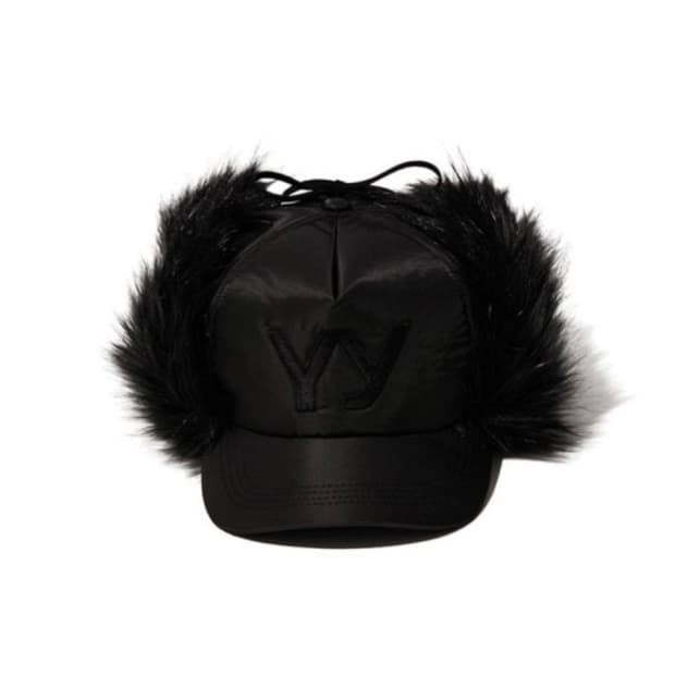 오픈와이와이 퍼모자 블랙