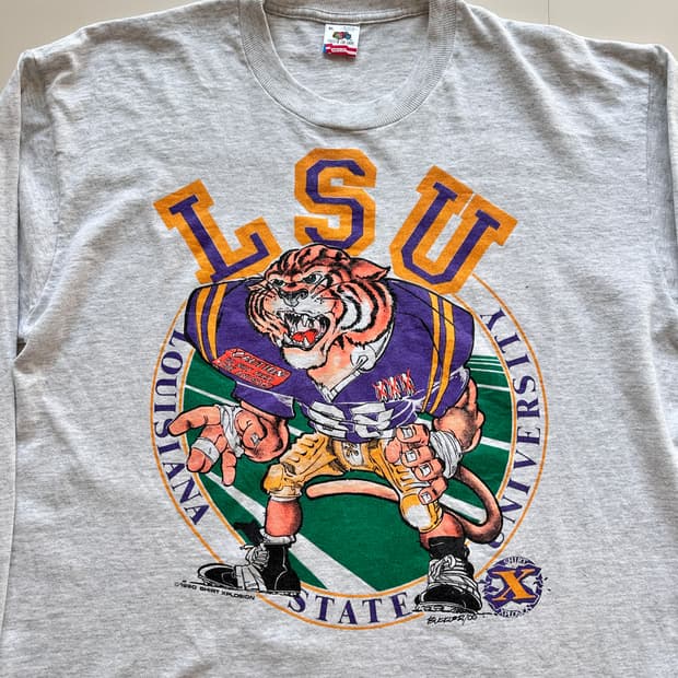 90s LSU 타이거 롱슬리브 빈티지티 (USA) 