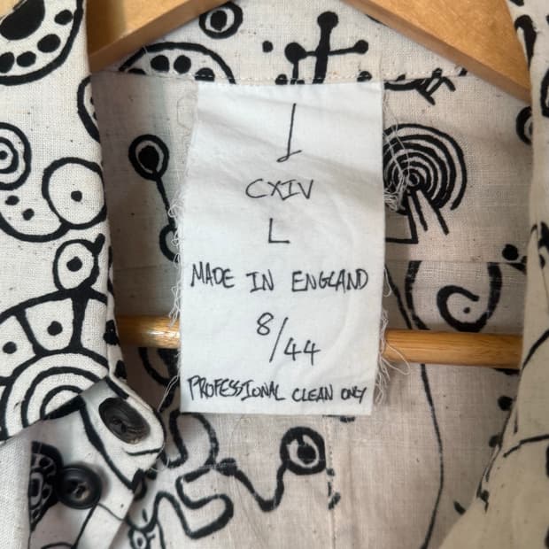 존 알렉산더 스켈톤 패턴 셔츠 L사이즈