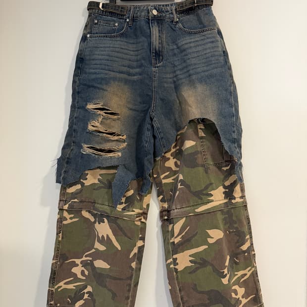 KLICK CLAK 하이브리드 카모 플레어 팬츠