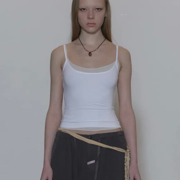 스컬프터 스트링 탱크 탑 화이트