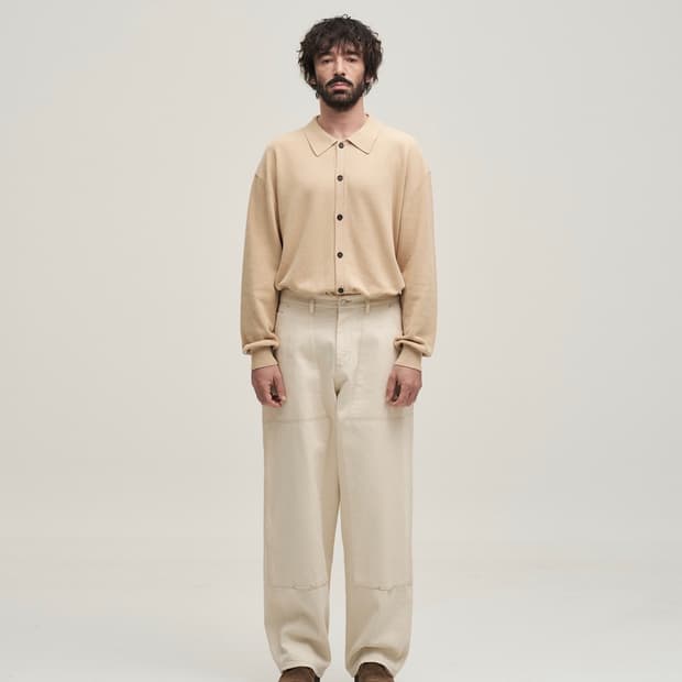 [3] 어나더오피스 카펜터 데님 워크 팬츠 ecru