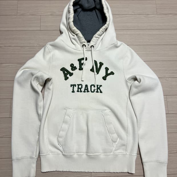 아베크롬비 로고 후드 스웨트셔츠 아이보리 / L