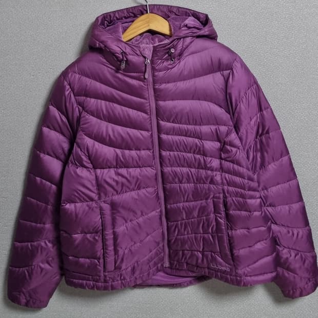 L (77) LLBEAN 엘엘빈 퍼플 구스다운 패딩