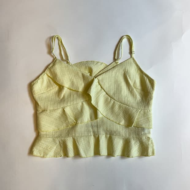 LAYERED RUFFLE CAMISOLE TOP