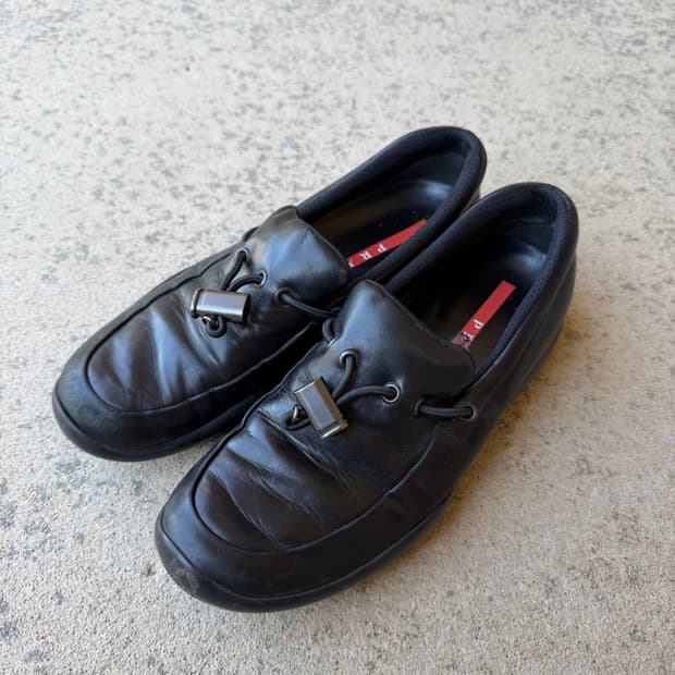 00s Prada Sport Toggle Loafers