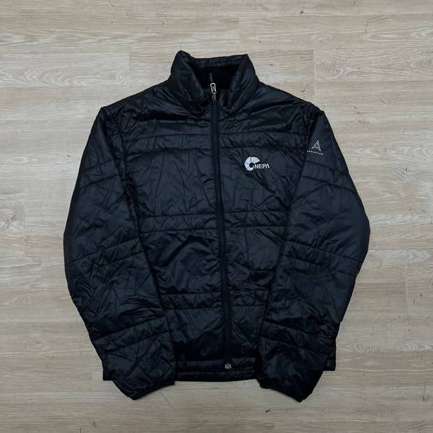 네파 에볼루션 로고 스탠드넥 경량패딩 점퍼 [블랙] M/95