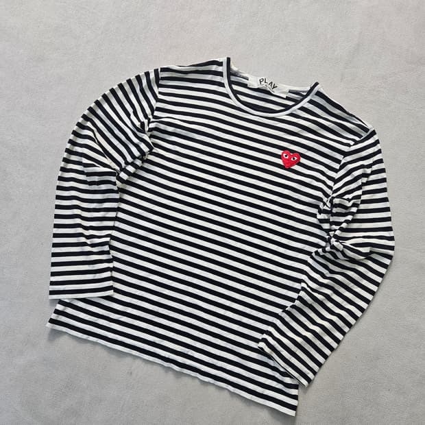 M 꼼데가르송 스트라이프 롱 슬리브 0401Y