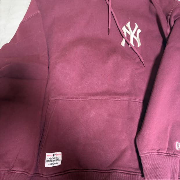 뉴에라 후드티 버건디