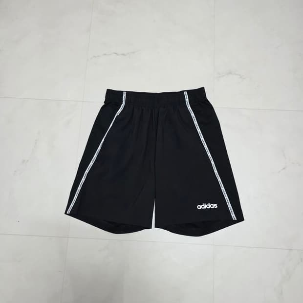 M) 아디다스 파이핑 라인 우븐 쇼츠 반바지 검흰