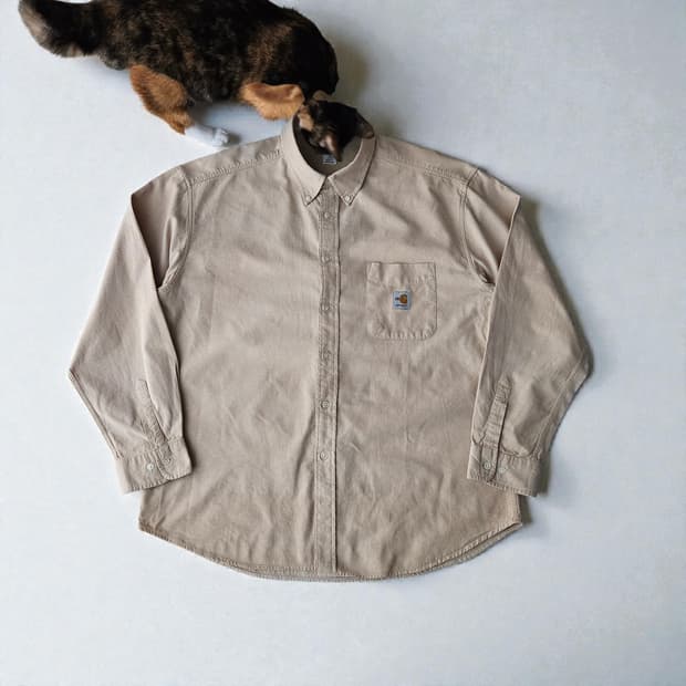 FR칼하트 면 오버핏 긴팔셔츠 XL