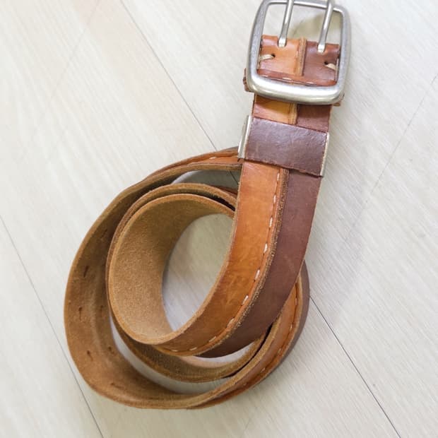 [vtg] two hole leather belt
