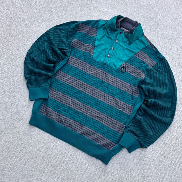 100 JDX 스트라이프 반집업 긴팔 0427E