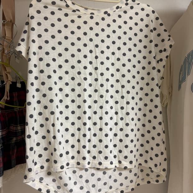 빈티지 도트 티셔츠