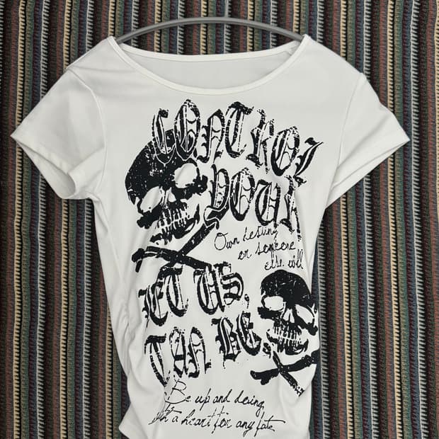 쉬인 Y2k 펑크 반팔 티셔츠