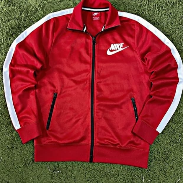 나이키 레드 트랙탑 져지집업 95/M
