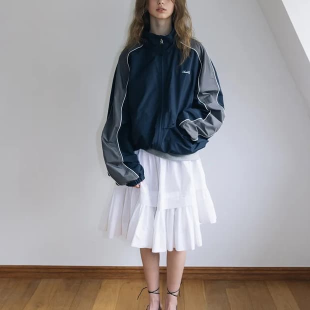 스튜디오테이블 UNBALANCE LAYER SKIRT 언발란스 레이스