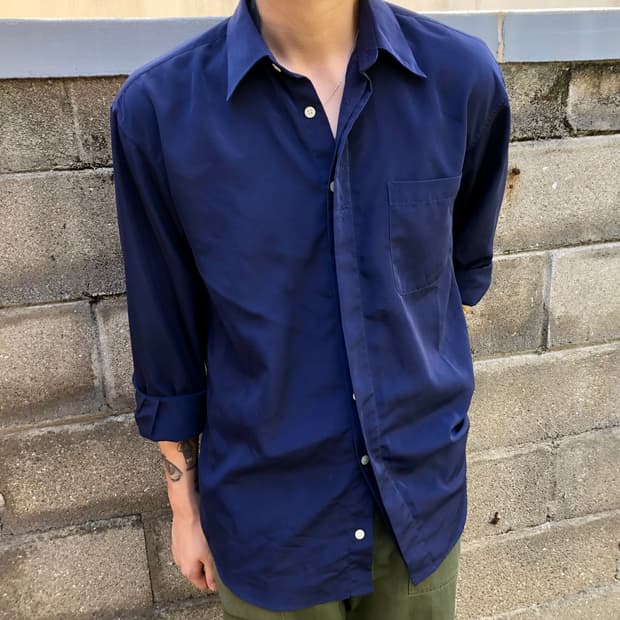 Japan vintage hidden button shirts