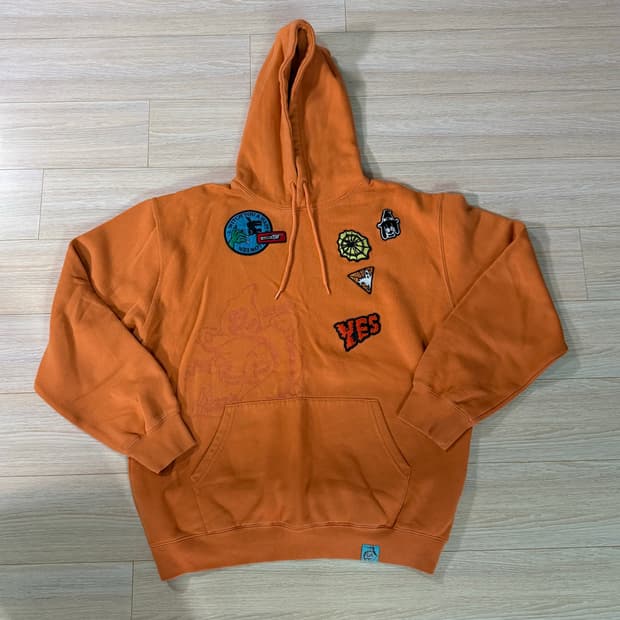 Halloween Patch Hoodie Orange
